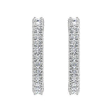 1/4 Carat Diamond Hoop Earrings in Gold