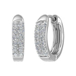 1/3 Carat Diamond Huggies Earrings in White Gold-ER-04685-SI1SI2-14KW-IG-Thumbnail 1