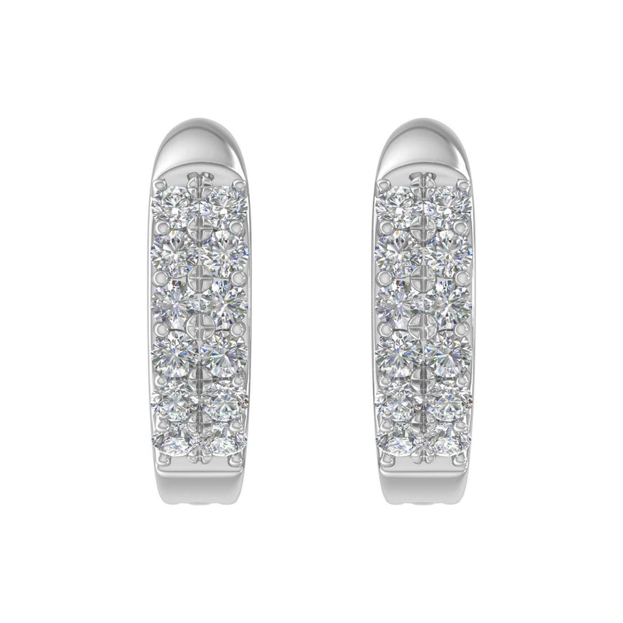 1/3 Carat Diamond Huggies Earrings in Gold - IGI Certified