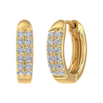 1/3 Carat Diamond Huggies Earrings in Yellow Gold-ER-04685-SI1SI2-14KW-IG-Thumbnail 1