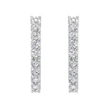 1 Carat Prong Set Diamond Inside-out Hoop Earrings in Gold - IGI Certified
