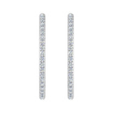 1/2 Carat Diamond Open Hoop Earrings in Gold