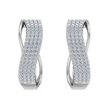 1/2 Carat Diamond Hoop Earrings in Gold