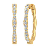 1/2 Carat Diamond Hoop Earrings in Gold