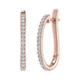 1/2 Carat Diamond Hoop Earrings in Gold