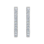 1/3 Carat Diamond Hoop Earrings in Gold - Preview 1