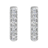 Gold Natural Diamond Ladies Hoop Earrings (SI1-SI2 Clarity, 1/2 Carat)