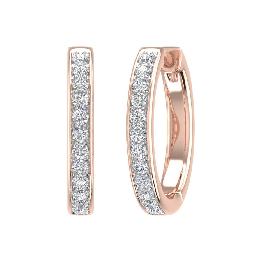 Women's Diamond Hoop Earrings in Gold (0.28 cttw)