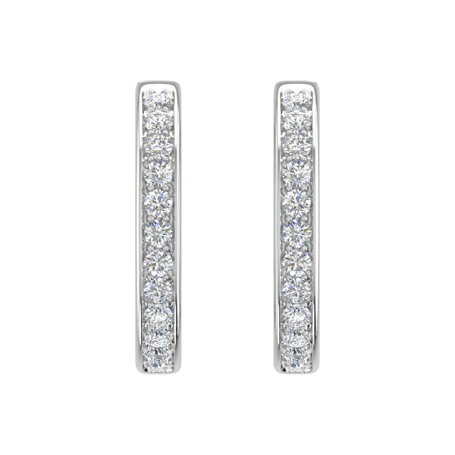 Women's Diamond Hoop Earrings in Gold (0.28 cttw) - IGI Certified