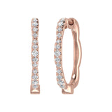 1/4 Carat Diamond Hoop Earrings in Gold