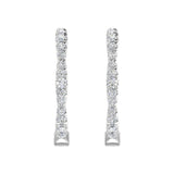 1/4 Carat Diamond Hoop Earrings in Gold