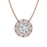 1/4 Carat Diamond Cluster Pendant Necklace in Gold (Silver Chain Included)