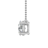 0.37 Carat Oval Cut Diamond Solitaire Pendant Necklace in Gold (Included Silver Chain)