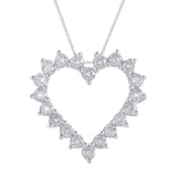 1 Carat Diamond Heart Pendant Necklace in Gold (Included Silver Chain) - IGI Certified