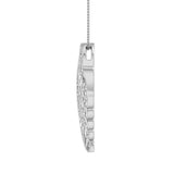 1/10 Carat Diamond Angel Wing Pendant Necklace in White Gold (Included Silver Chain) - IGI Certified-Thumbnail 1