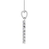1/5 Carat Diamond Cross Pendant Necklace in Gold (Silver Chain Included)
