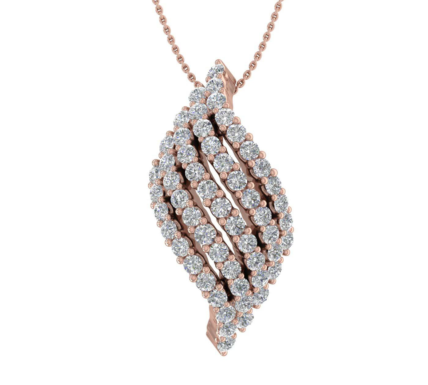 1/2 Carat Diamond Pendant Necklace in Gold (Silver Chain Included) - IGI Certified