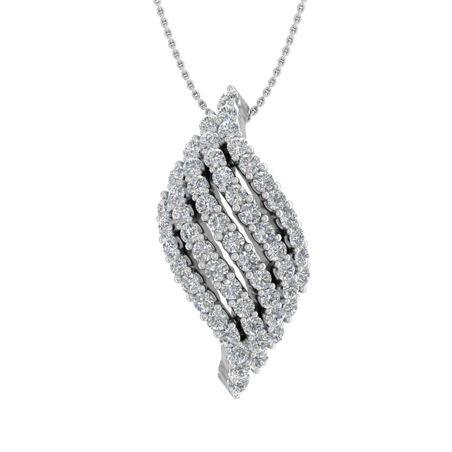 1/2 Carat Diamond Pendant Necklace in Gold (Silver Chain Included) - IGI Certified