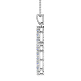 1/2 Carat Diamond Cross Pendant Necklace in Gold (Silver Chain Included) - IGI Certified