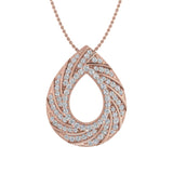 1/2 Carat Diamond Drop Shaped Pendant Necklace in Gold (Silver Chain Included)