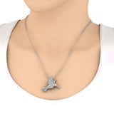 1/5 Carat Bird Diamond Pendant Necklace in Gold (Silver Chain Included)