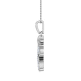 1/4 ctw Sea Horse Animal Diamond Pendant Necklace in Gold (Silver Chain Included)