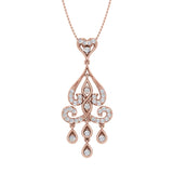1/4 Carat Diamond Fashion Pendant Necklace in Gold (Silver Chain Included)