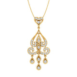 1/4 Carat Diamond Fashion Pendant Necklace in Gold (Silver Chain Included)
