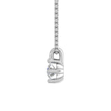 1/10 Carat Small Solitaire Diamond Pendant Necklace in Gold (Included Silver Chain) - IGI Certified