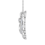 1/4 Carat Diamond Butterfly Pendant Necklace in Gold (Silver Chain Included)