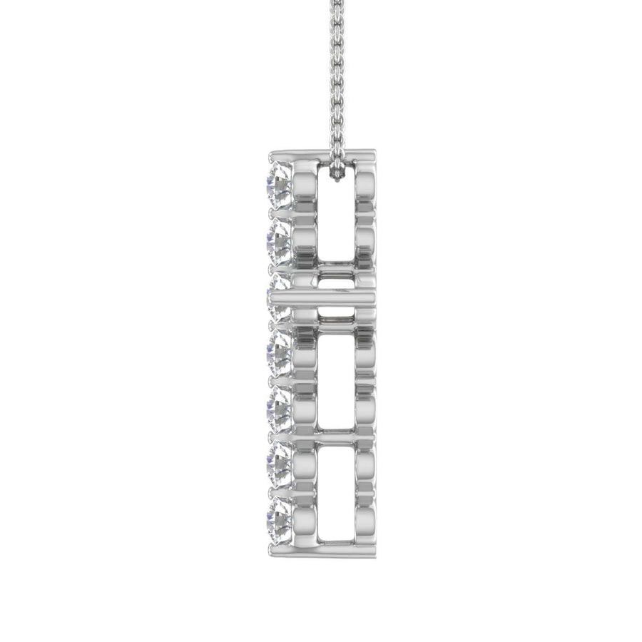 0.17 Carat Diamond Cross Pendant Necklace in Gold (Silver Chain Included)