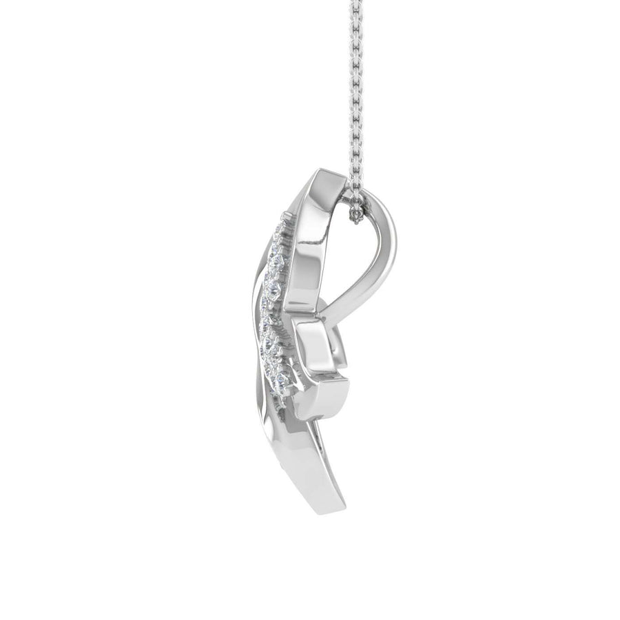 0.14 Carat Butterfly Diamond Pendant Necklace in Gold (Included Silver Chain)