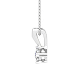 0.08 Carat Diamond Solitaire Pendant Necklace in Gold (Silver Chain Included)