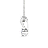 0.05 Carat Diamond Solitaire Pendant Necklace in Gold (Silver Chain Included)