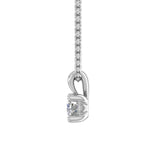 0.07 ctw 4-Prong Tiny Solitaire Diamond Pendant Necklace in Gold (Included Silver Chain) - IGI Certified