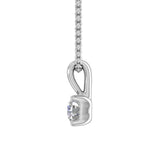 1/10 ctw 4-Prong Small Solitaire Diamond Pendant Necklace in Gold (Included Silver Chain)