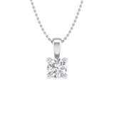 0.15 Carat 4-Prong Set Diamond Solitaire Pendant in Gold (Silver Chain Included)