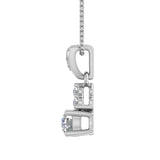1/2 Carat Diamond Solitaire Pendant in Gold (Silver Chain Included) - IGI Certified