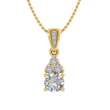 1/2 Carat Diamond Solitaire Pendant in Gold (Silver Chain Included) - IGI Certified