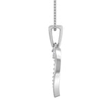1/3 Carat Diamond Heart Pendant Necklace in Gold (Silver Chain Included)