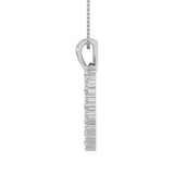 1/2 Carat Diamond Heart Pendant Necklace in Gold (Silver Chain Included)