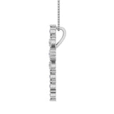 1/5 Carat Diamond Cross Pendant Necklace in Gold (Silver Chain Included)