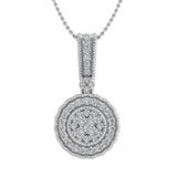 1/3 Carat Diamond Circle Pendant Necklace in Gold (Silver Chain Included) - IGI Certified
