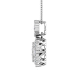 0.37 Carat Diamond Circle Pendant Necklace in Gold (Silver Chain Included)