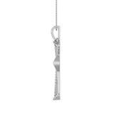 1/3 Carat Diamond Vintage Cross Pendant Necklace in Gold (Silver Chain Included) - IGI Certified