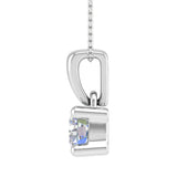 1/4 Carat 4-Prong Set Diamond Solitaire Pendant Necklace in Gold (Silver Chain Included) - IGI Certified