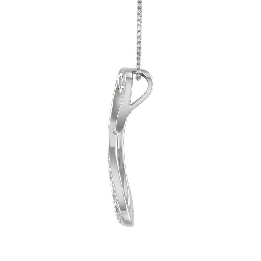 0.15 Carat Diamond Infinity Pendant Necklace in Gold (Silver Chain Included)
