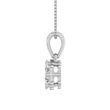 1/2 Carat Diamond Cluster Pendant Necklace in Gold (Included Silver Chain)