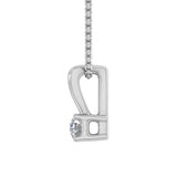 0.05 ctw Solitaire Very Small Diamond Pendant Necklace in Gold (Included Silver Chain)