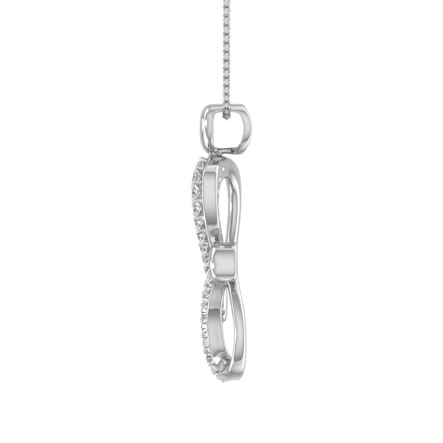1/5 Carat Diamond Mother Child Pendant Necklace in Gold (Silver Chain Included)